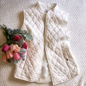 Crisp White Quilted Vest Croft & Barrow XL